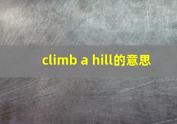 climb a hill的意思